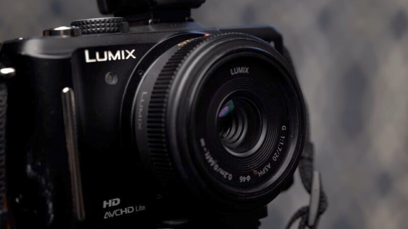 Panasonic 20mm f/1.7 on camera