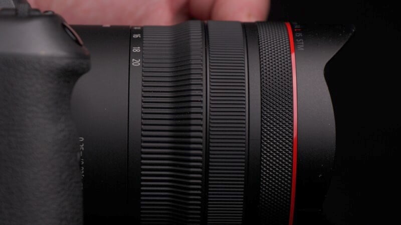 Canon RF 10-20mm f/4 STM L rings controls