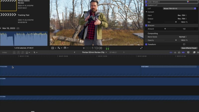 Final Cut Pro for Mac timeline