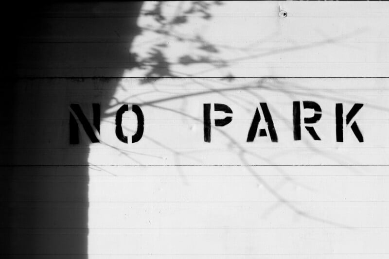 Pentax K3 III Monochrome no parking sign